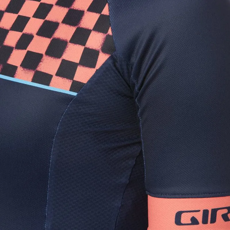 Giro Womens Chrono Sport Short Sleeve Jersey - Blue Checks 6 Giro Womens Chrono Sport Short Sleeve Jersey - Blue Checks - Image 4