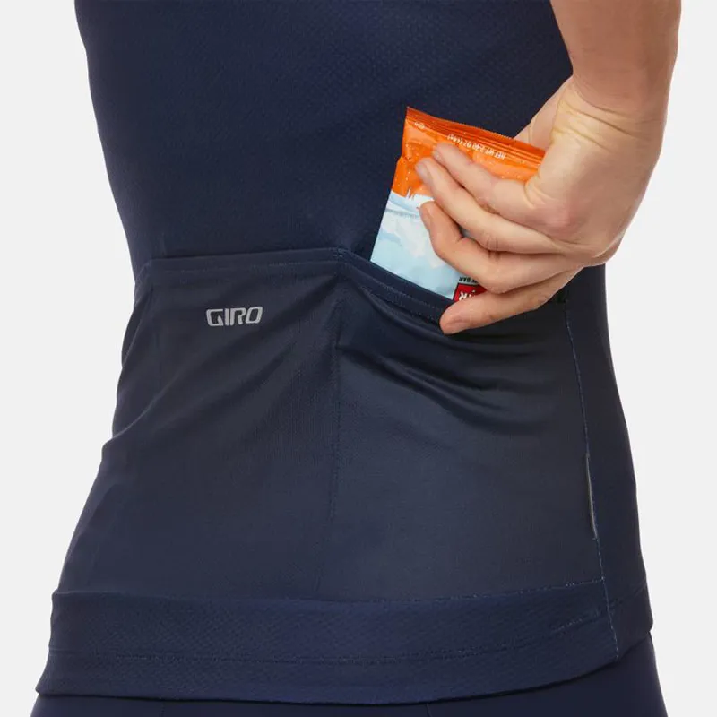 Giro Womens Chrono Sport Short Sleeve Jersey - Blue Checks 4 Giro Womens Chrono Sport Short Sleeve Jersey - Blue Checks - Image 2