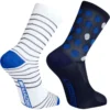 Madison Sportive Mid Socks Twin Pack - Blue Spot/White Stripe -Castelli Store mcl22s302 01