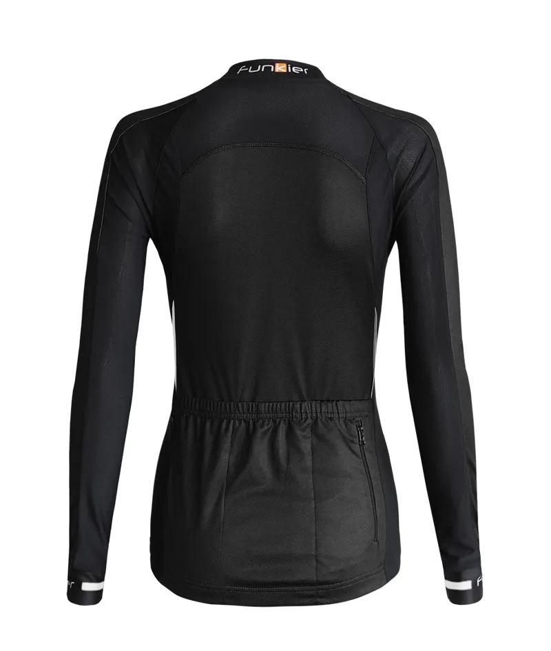 Funkier Odessa Womens Summer Long Sleeve Jersey - Black 4 Funkier Odessa Womens Summer Long Sleeve Jersey - Black - Image 2