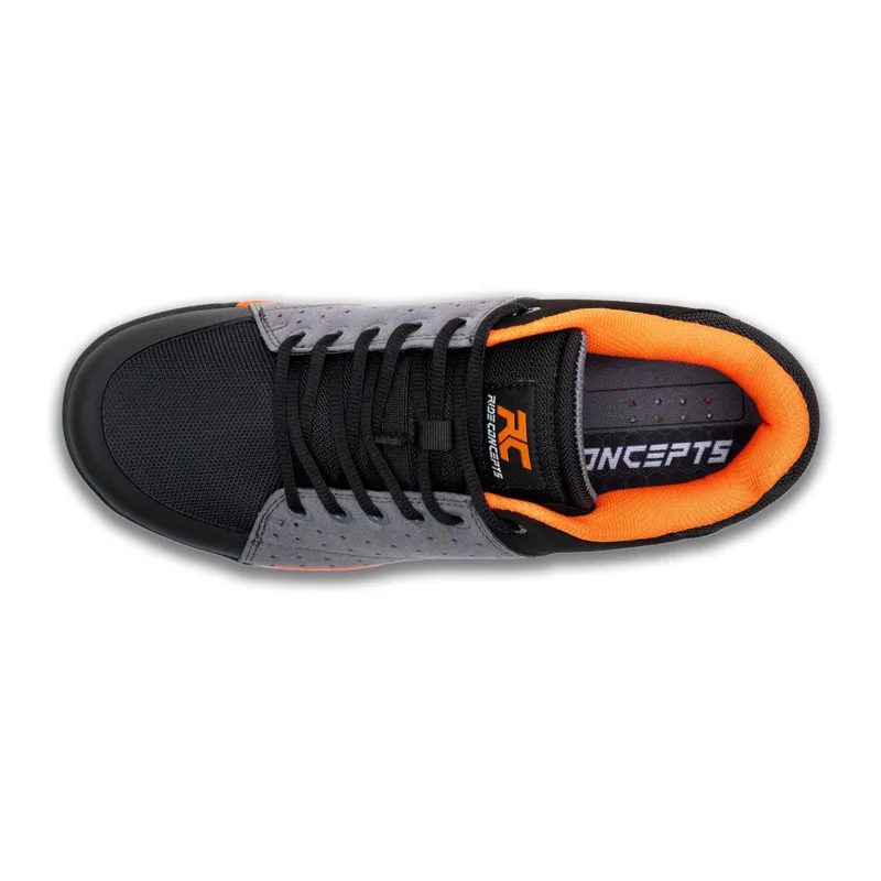 Ride Concepts Livewire Mens Flat MTB Shoes - Charcoal/Orange 4 Ride Concepts Livewire Mens Flat MTB Shoes - Charcoal/Orange - Image 2