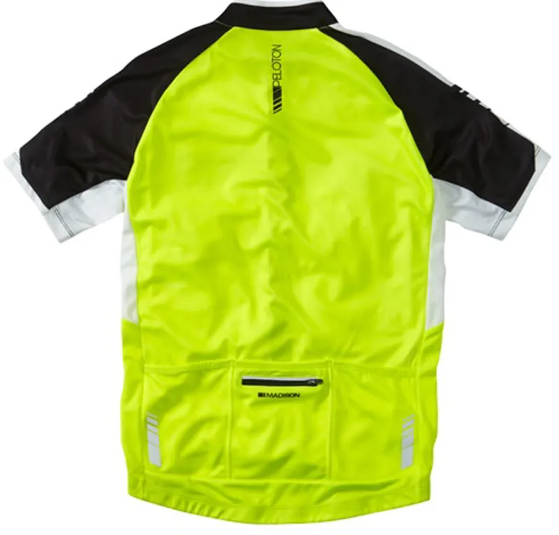 Madison Peloton Short Sleeve Jersey - Hi Viz Yellow 6 Madison Peloton Short Sleeve Jersey - Hi Viz Yellow - Image 4
